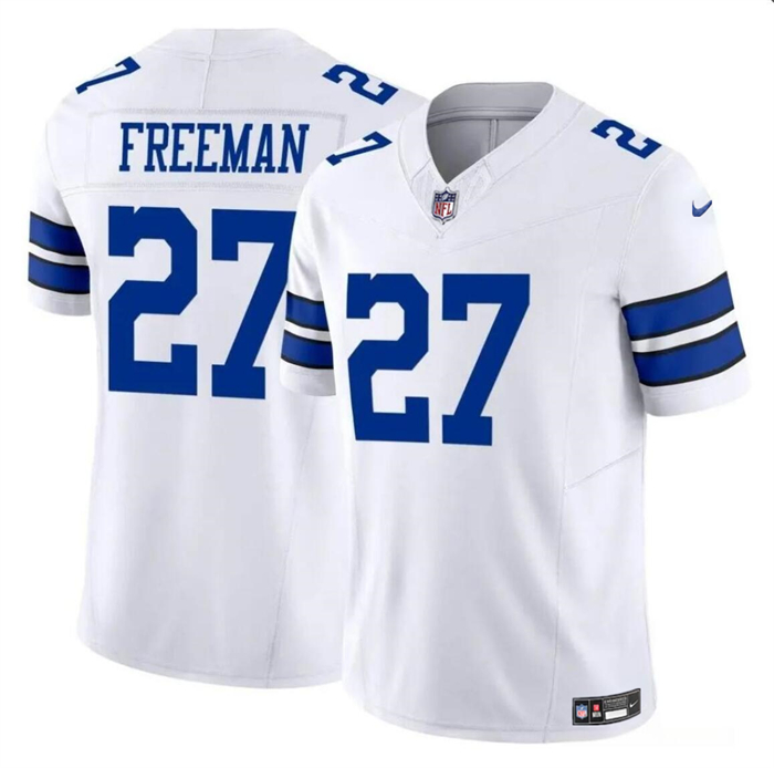 Men's Dallas Cowboys #27 Royce Freeman White 2023 F.U.S.E Vapor Limited Football Stitched Jersey
